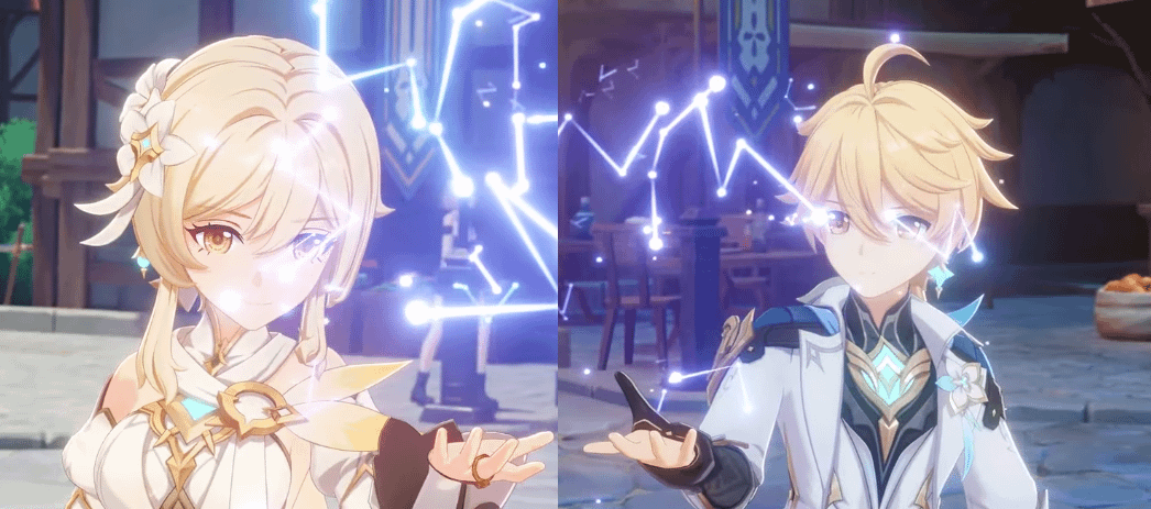 Aether &amp; Lumine's skins in-game