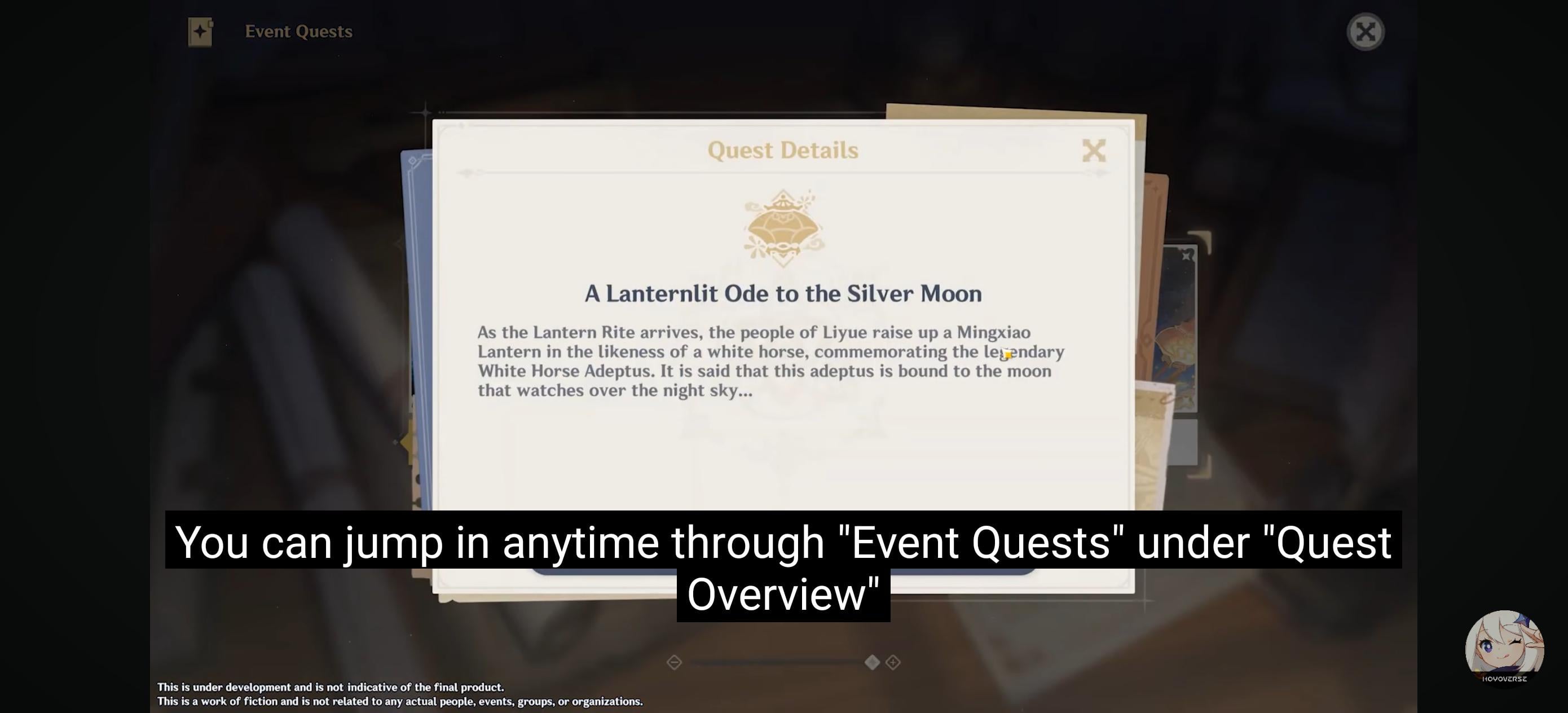The next Lantern Rite quest will be permanantly available