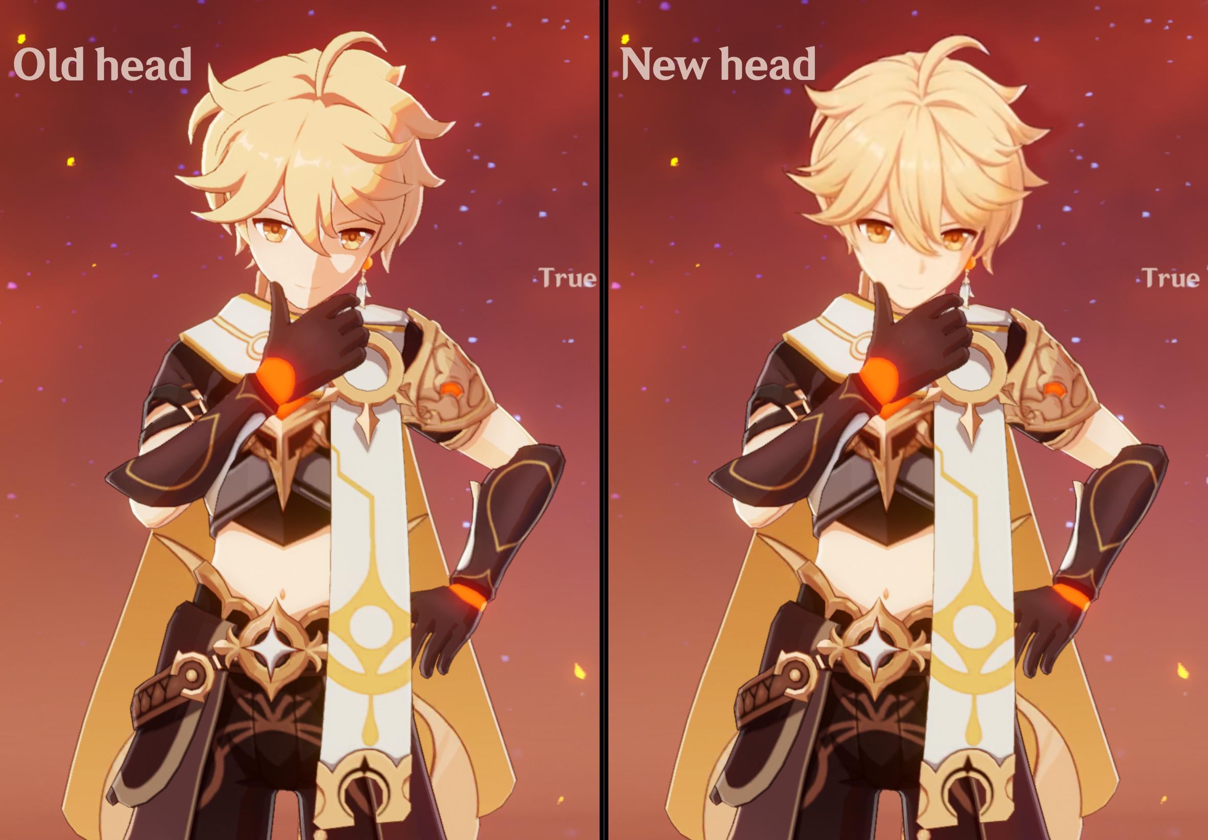 Incase ya’ll were wondering what Aether’s new head looks like on his base model