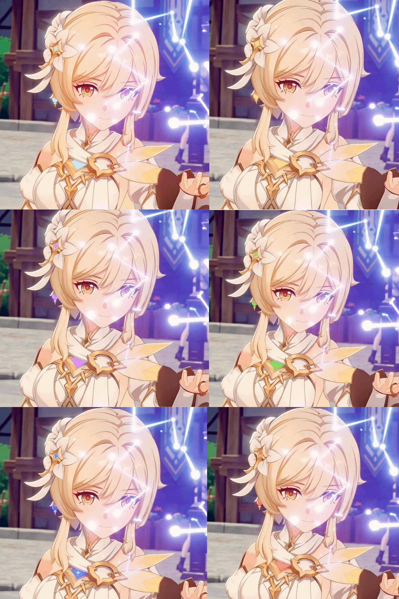 How Lumine looks when resonating with different elements. Which one is your favourite?