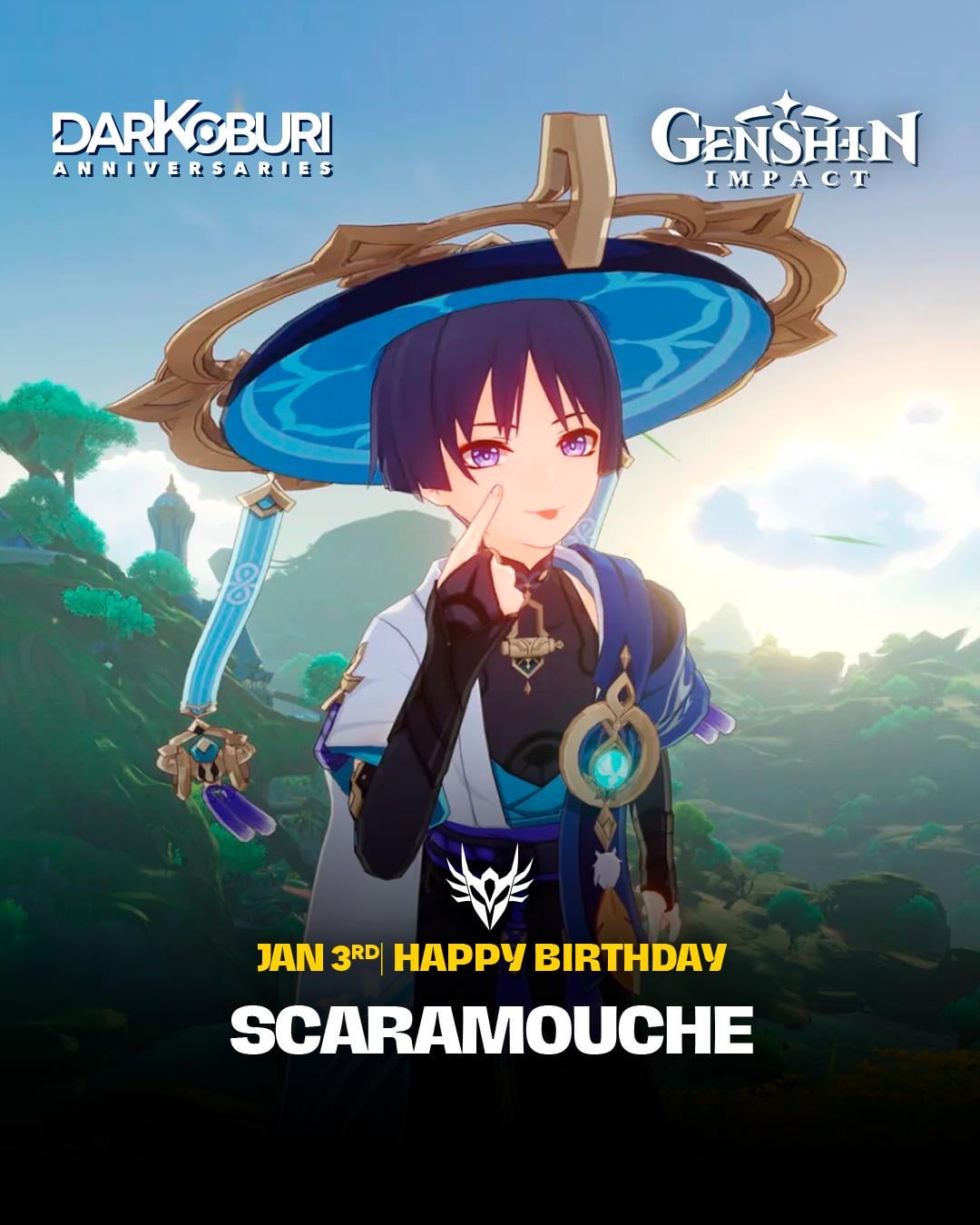 🎭 Today we celebrate the birthday of Scaramouche