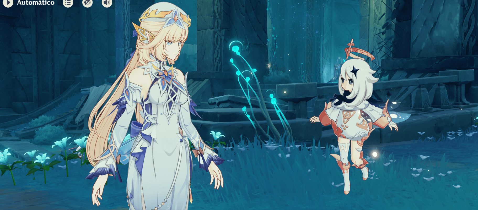 Why's Paimon in the Luna VI portal quest?