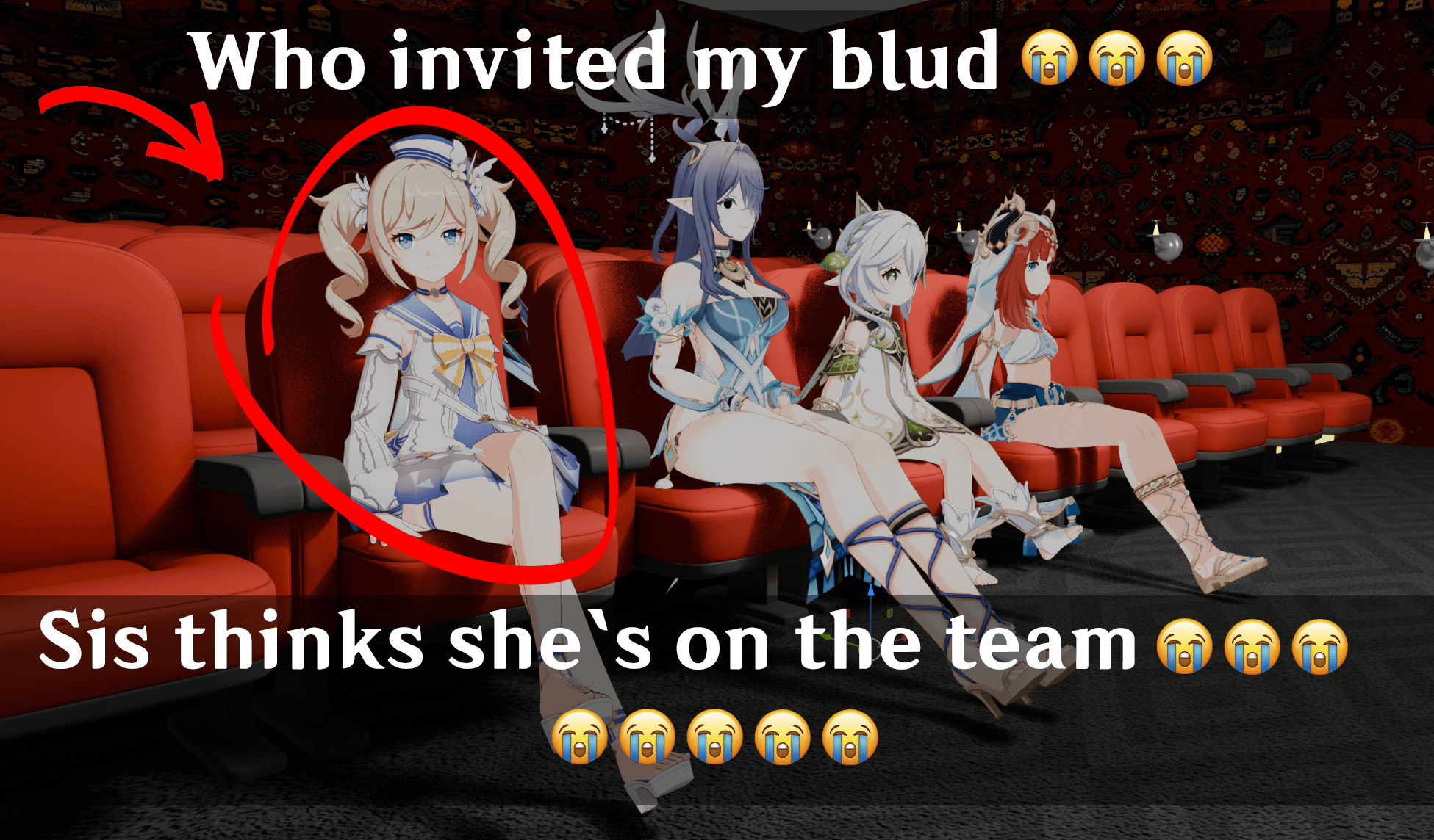 Barbara in Nilou's team