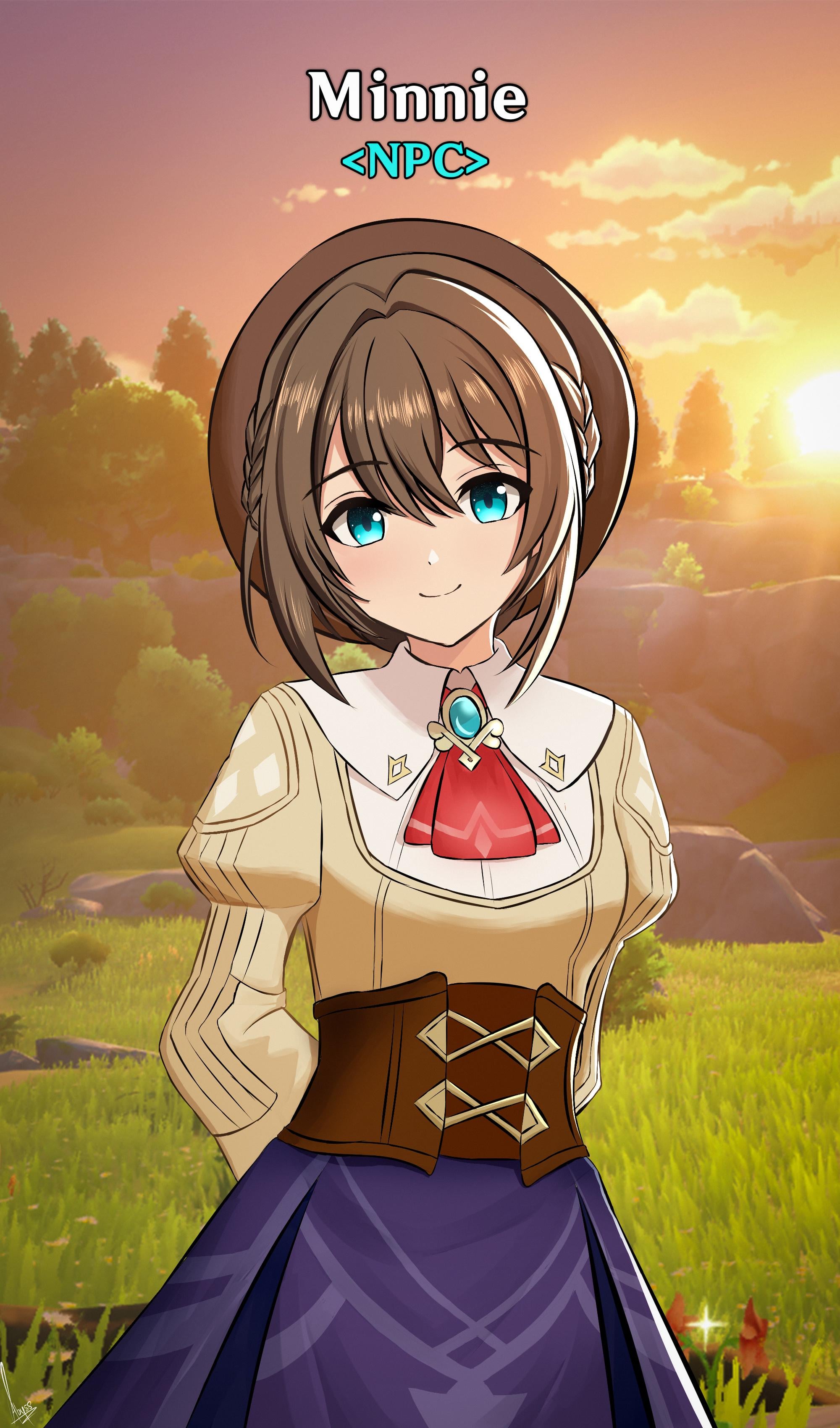 "I had fun training with you Traveler, I hope that we'll meet again in the future!" Minnie NPC Artwork I drew!