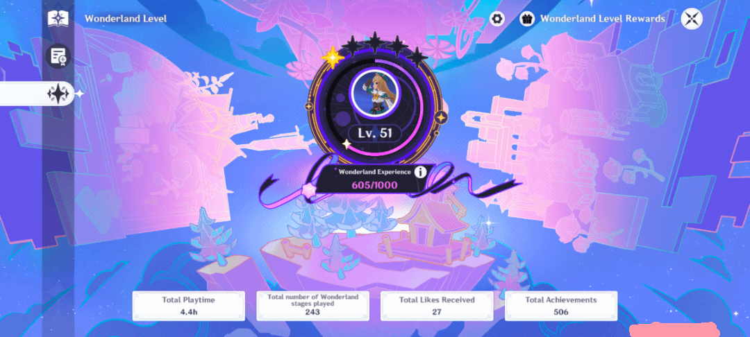 Miliastra Wonderland Level exceeds Lv. 50...