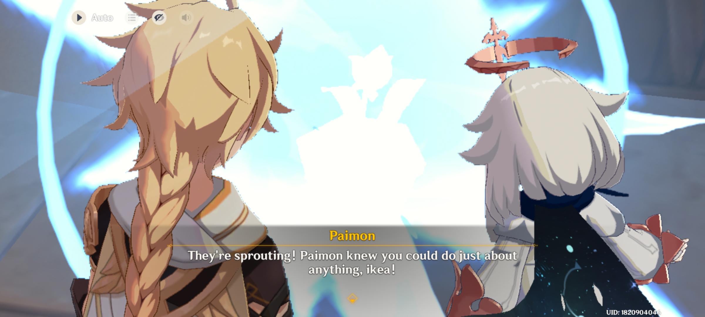 Paimon gets fucking obliterated by kamehameha mid conversation