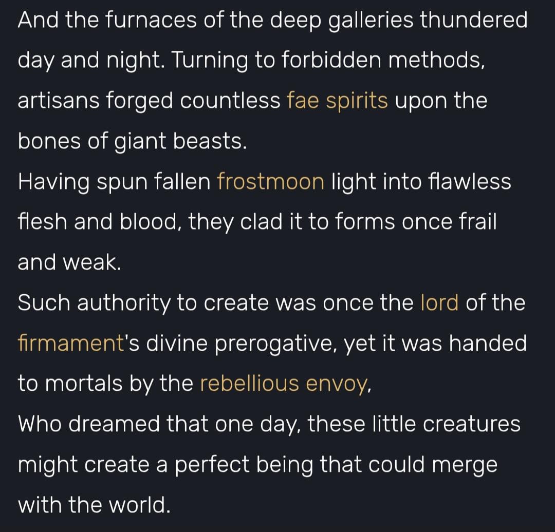 Fae are also Dragons ? It said that the First Angel taught the artisans how to create fae from bones of giant beasts. Unless there are other giant beasts PO created, the only giant beasts we know are the Dragons.
