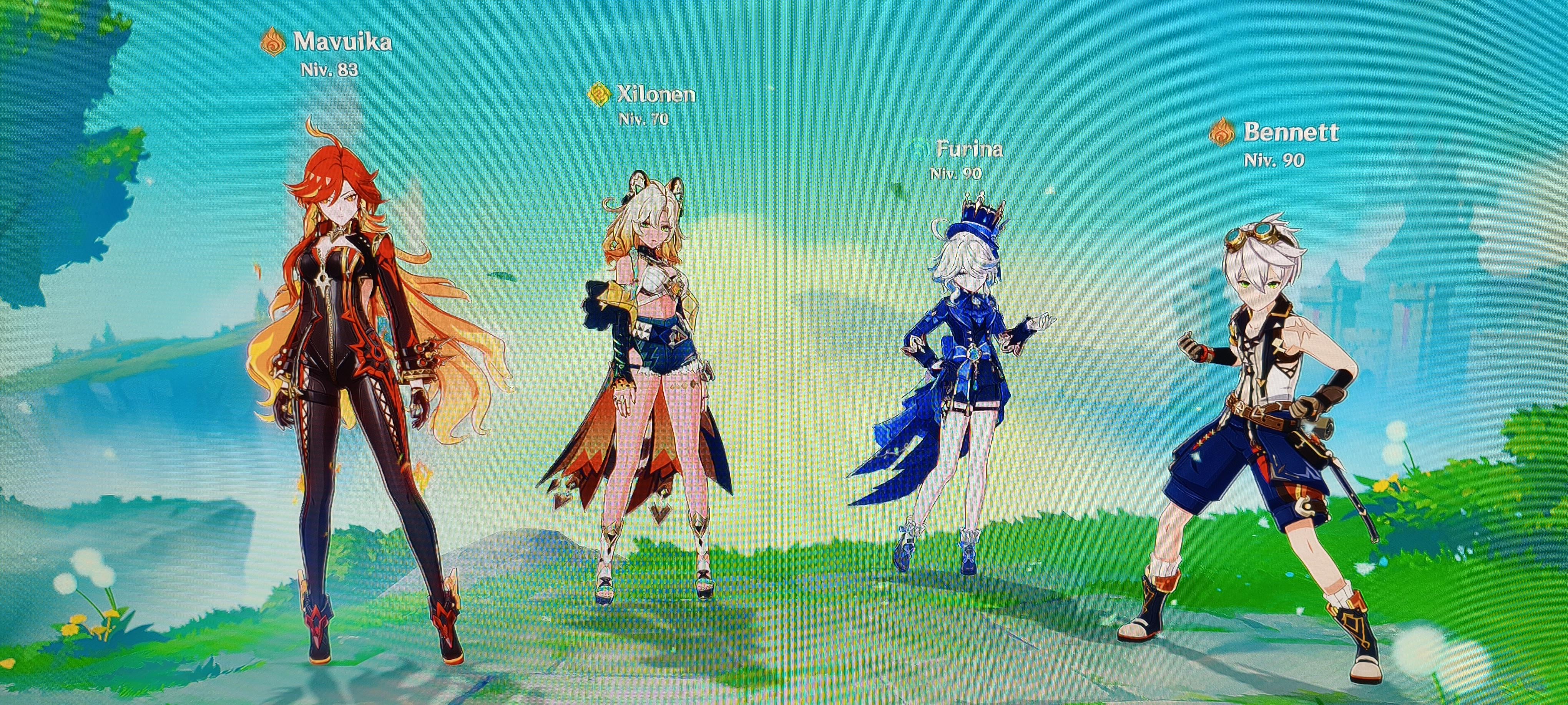 My team with my new xilonen