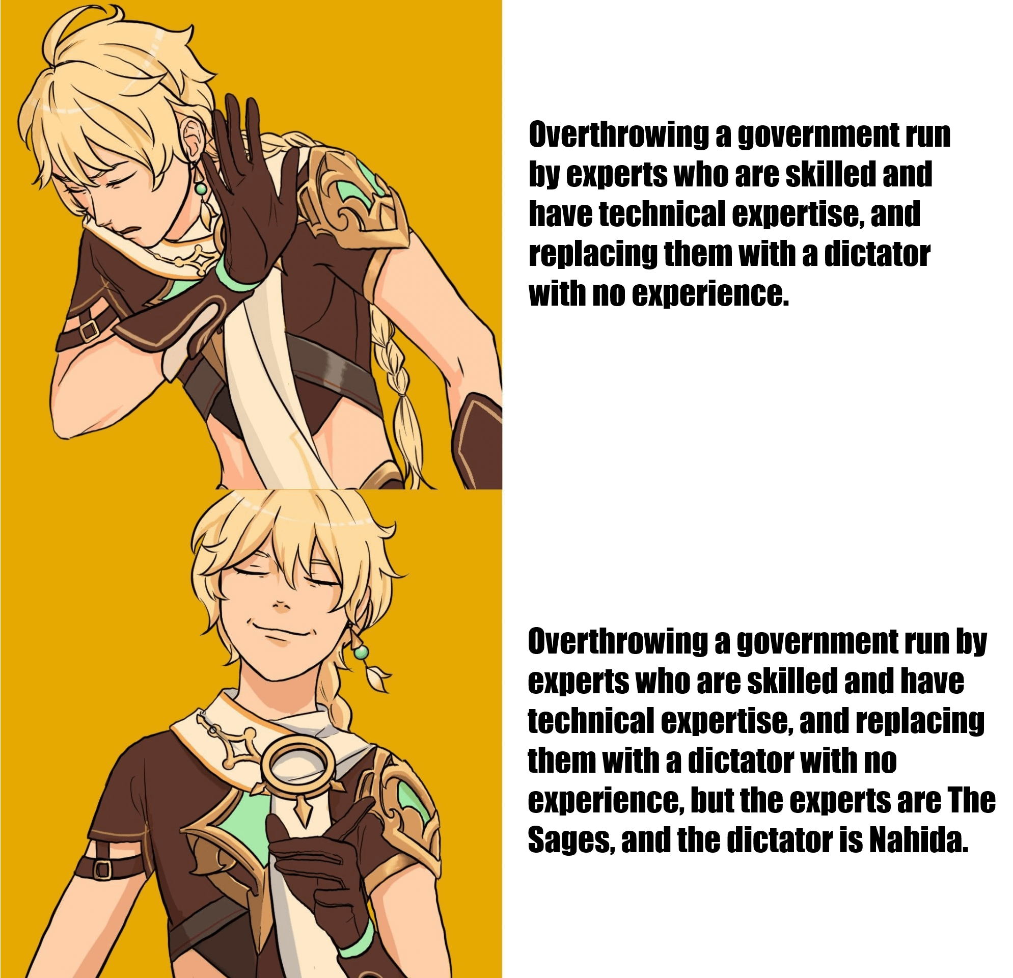The conclusion of the Sumeru AQ has the funniest technicality.