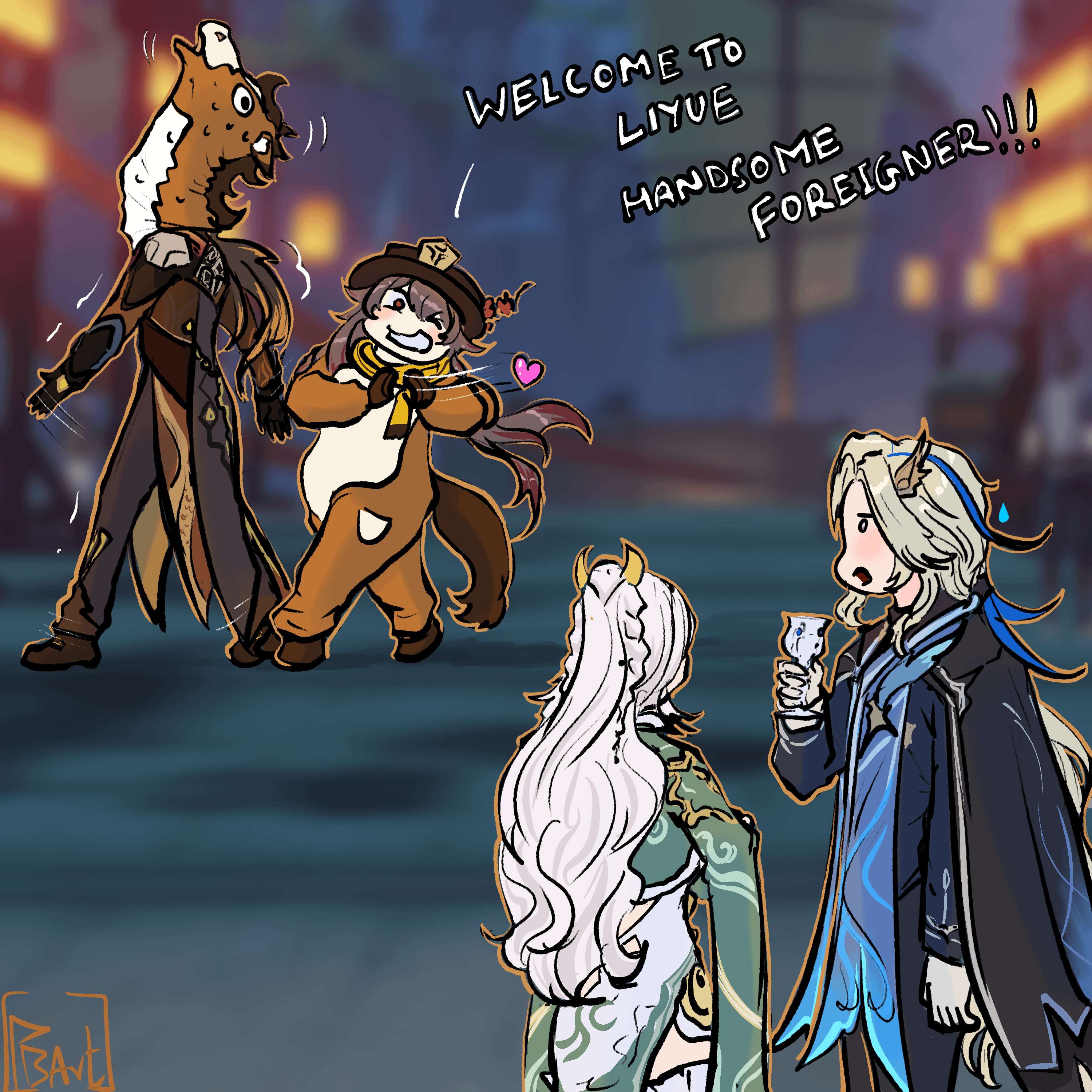 Zhongli's new skin (Comic by me)