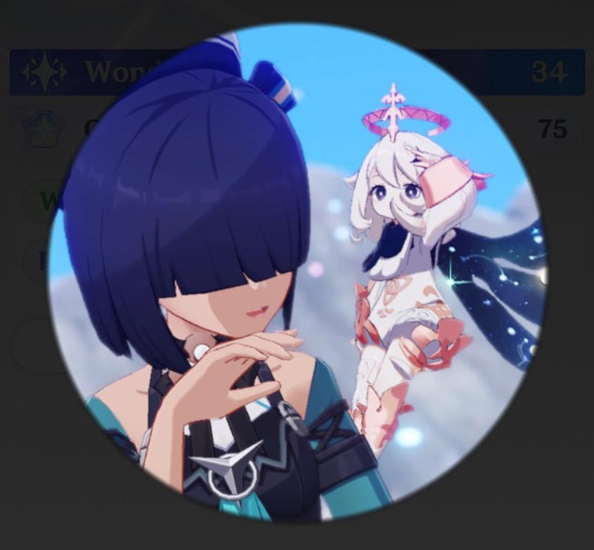 Took a picture with Paimon for my Miliastra Wonderland avatar 💙