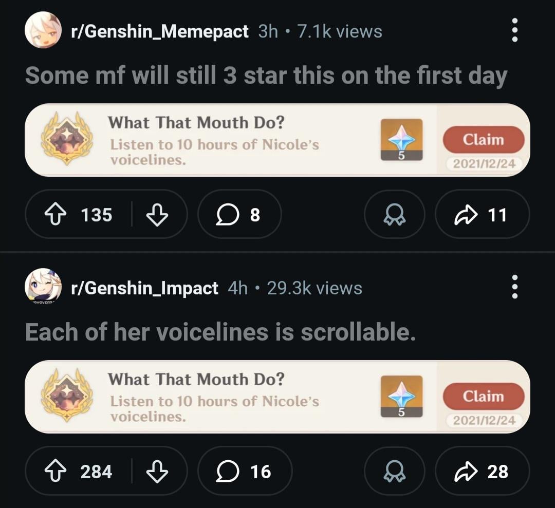 Had to check if they're both posted by the same guy, they are. Maybe they were low on karma