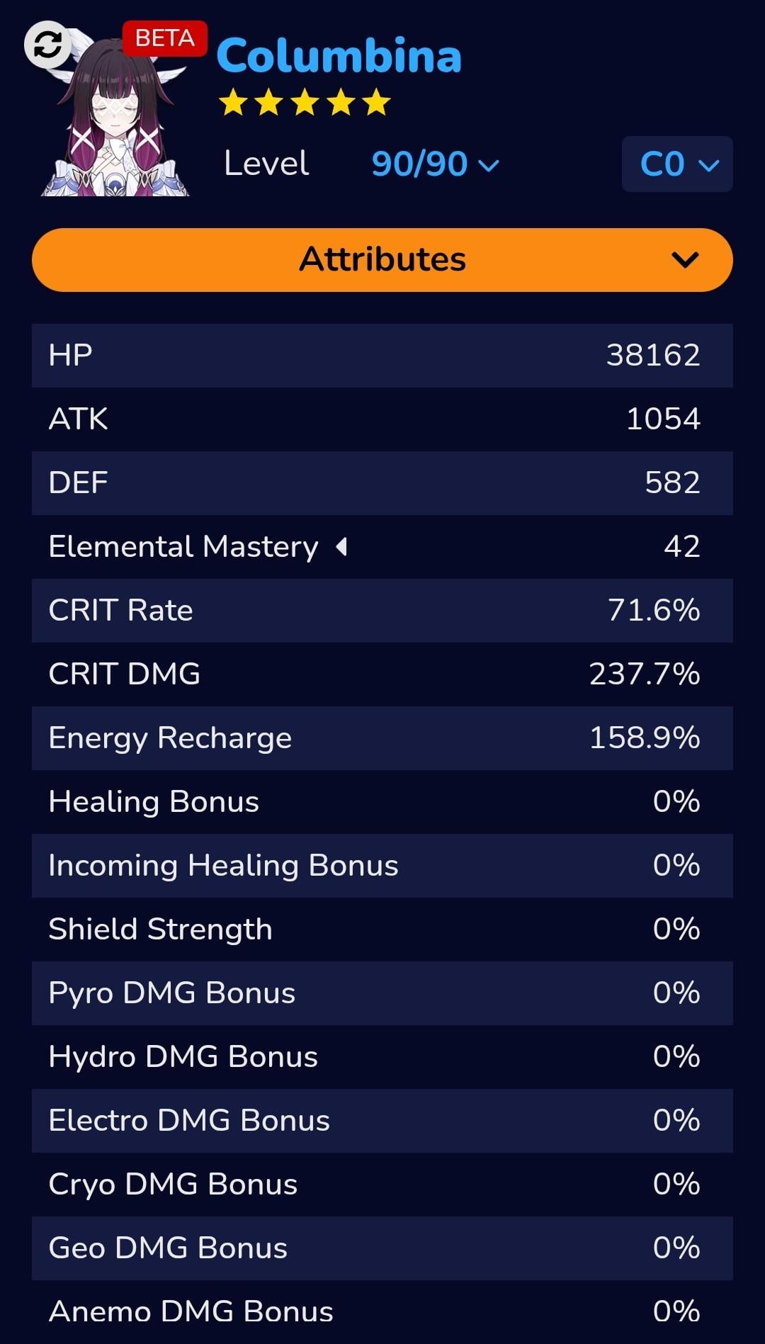 my columbina build!