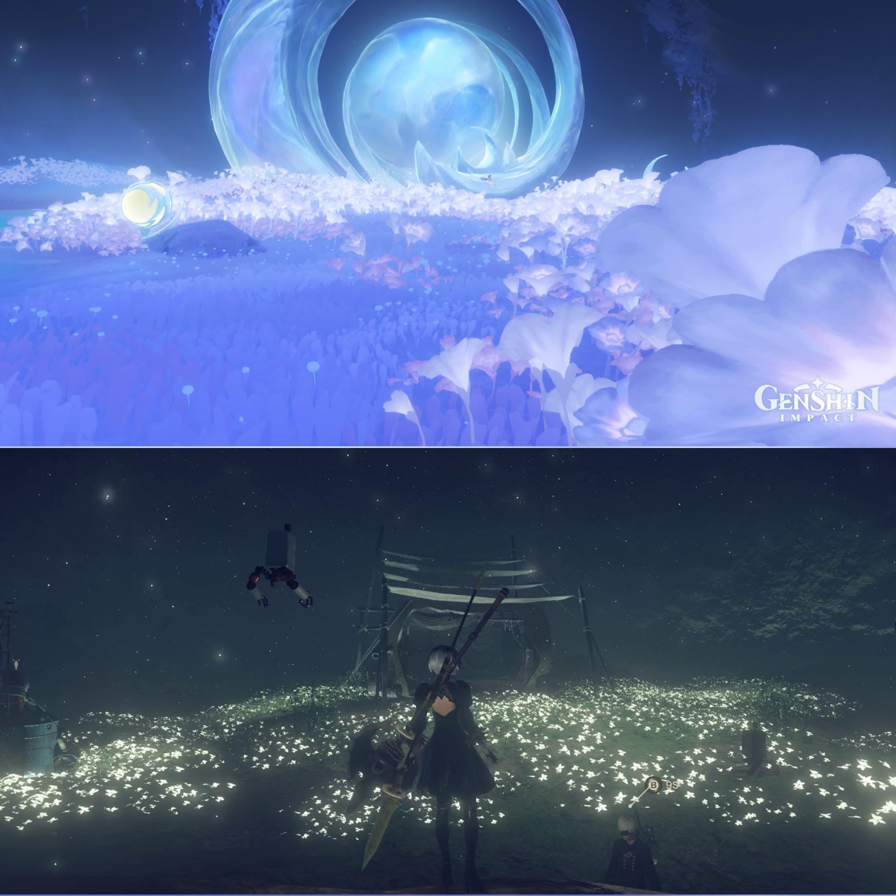 Meeting Columbina reminds me of the Nier Automata "Flower Field"