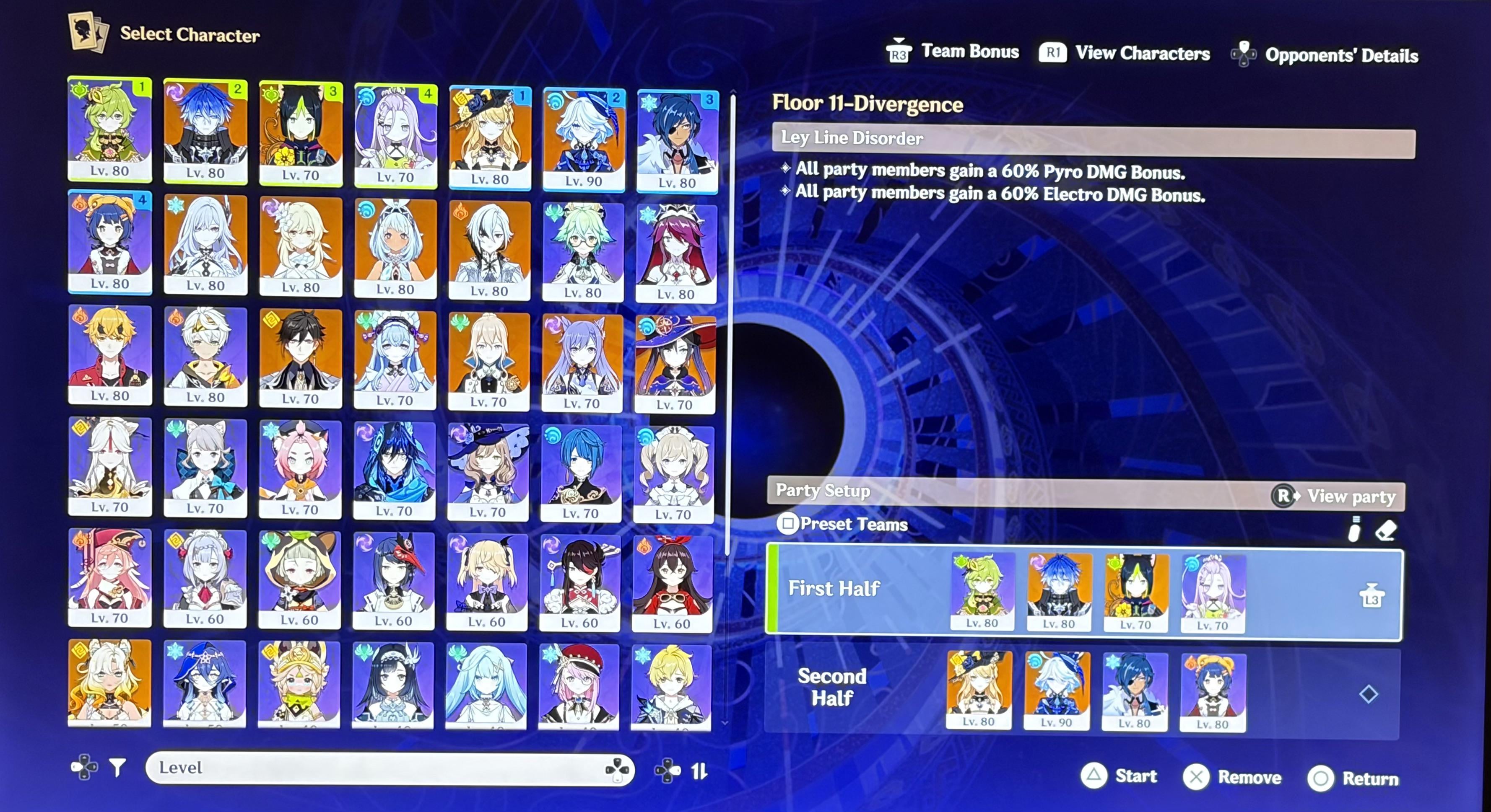 What party should I be doing for floor 11?