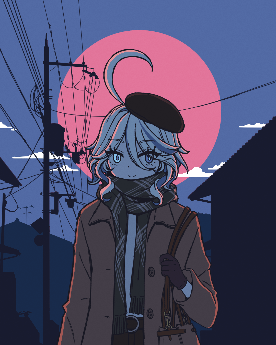 Furina with a Lofi styled background