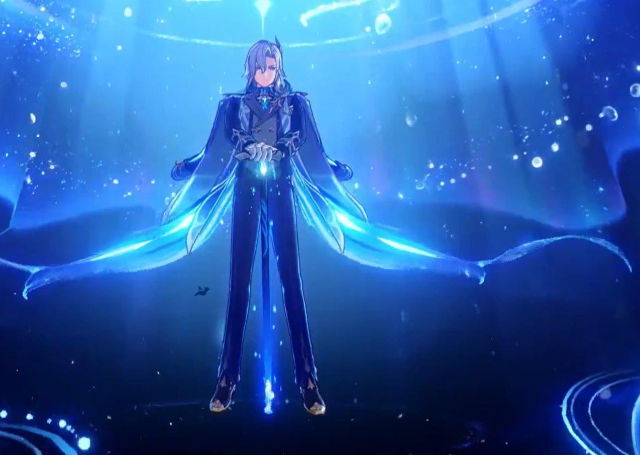 Neuvillete's new updated burst from creator experience server. ..supposedly it's updated