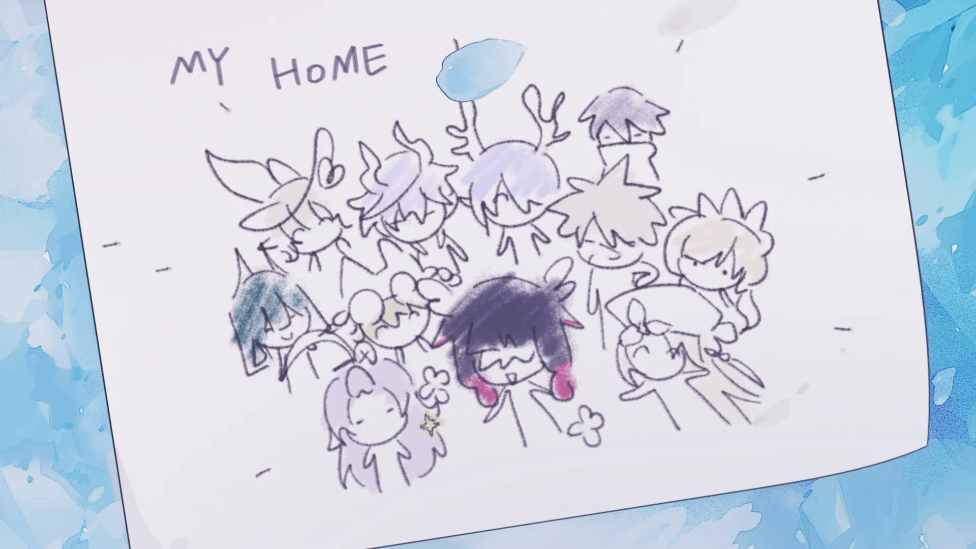 Columbina's drawing in her latest video 🥲