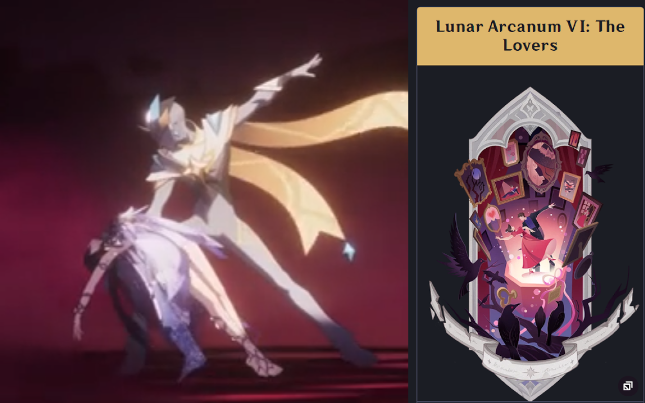 The pose Traveler/Columbina are in is called "The Lovers" in Imaginarium Theatre.