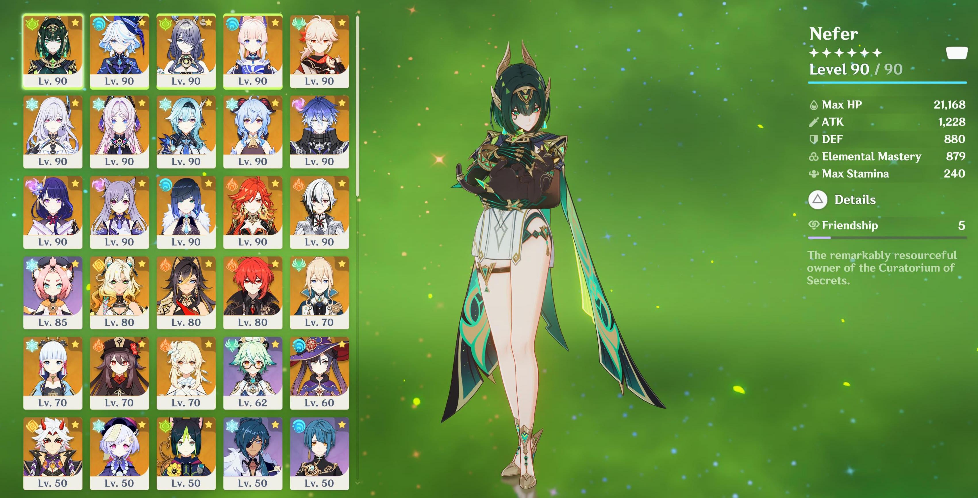 Artifact Set for Nefer, Lauma, Bina Team Help =']