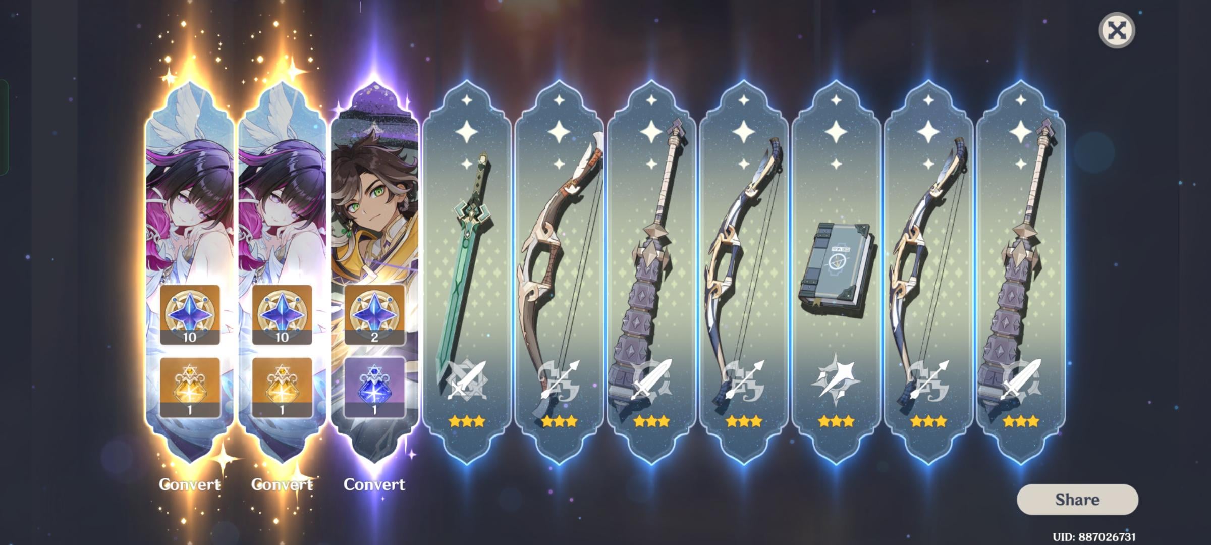 Got C2 Columbina and her signature weapon