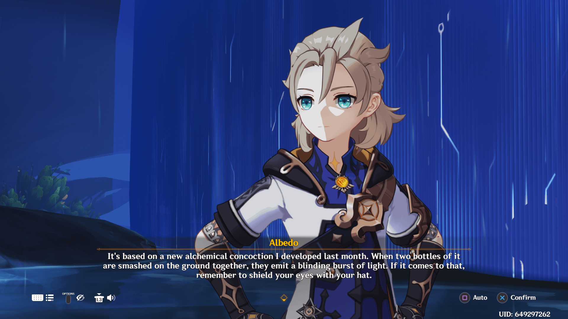 So... did Albedo just invent a flashbang?