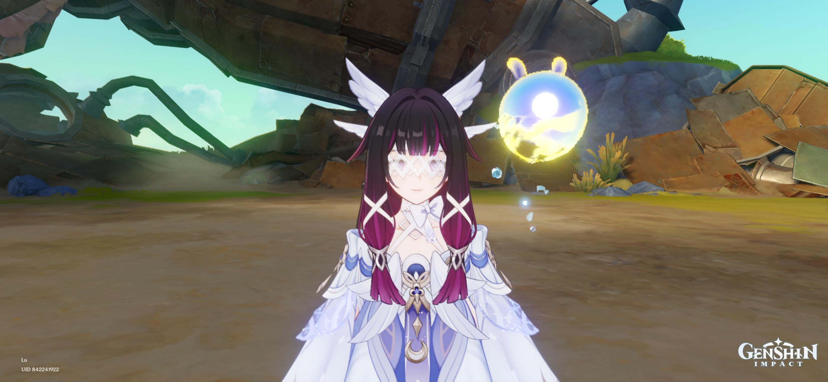 Columbina's eyes open when her burst is ready