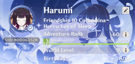 Happy Birthday Columbina~ Friendship 10 on her birthday :D