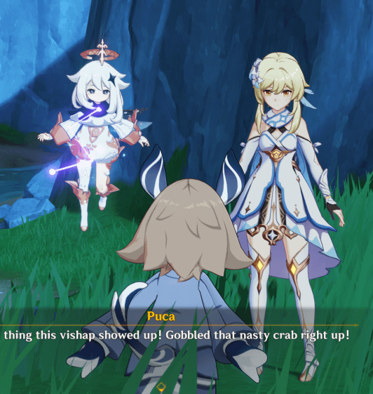 Why does traveler not wear the new outfit in non-prerendered scenes in quests?