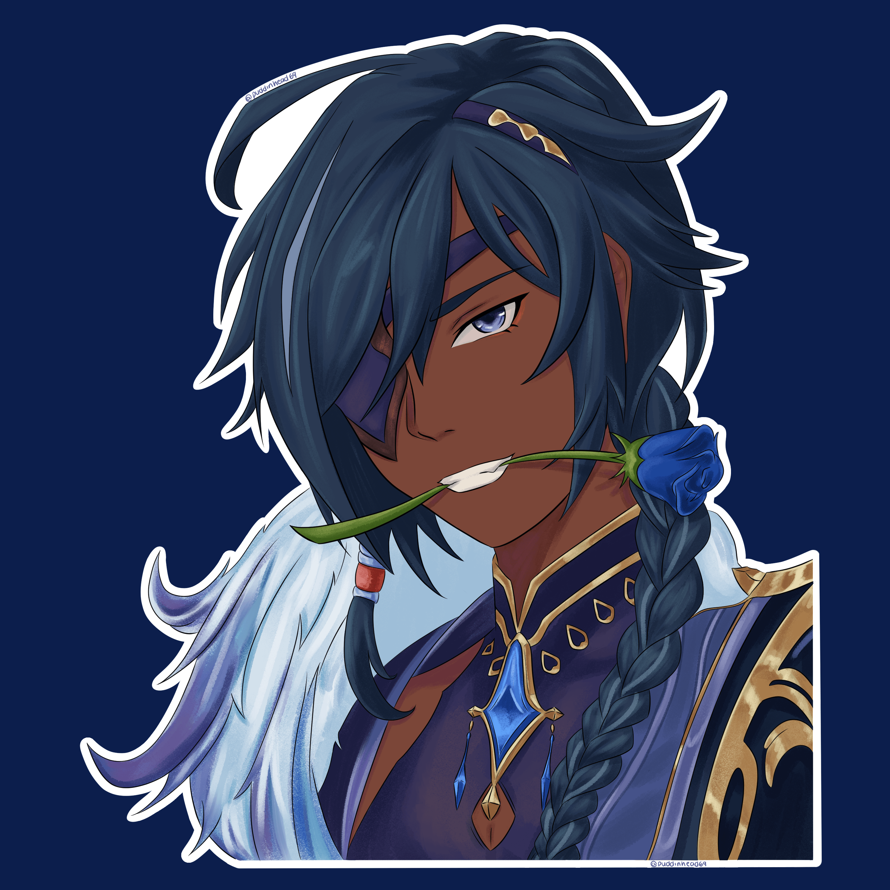Kaeya's sticker fanart