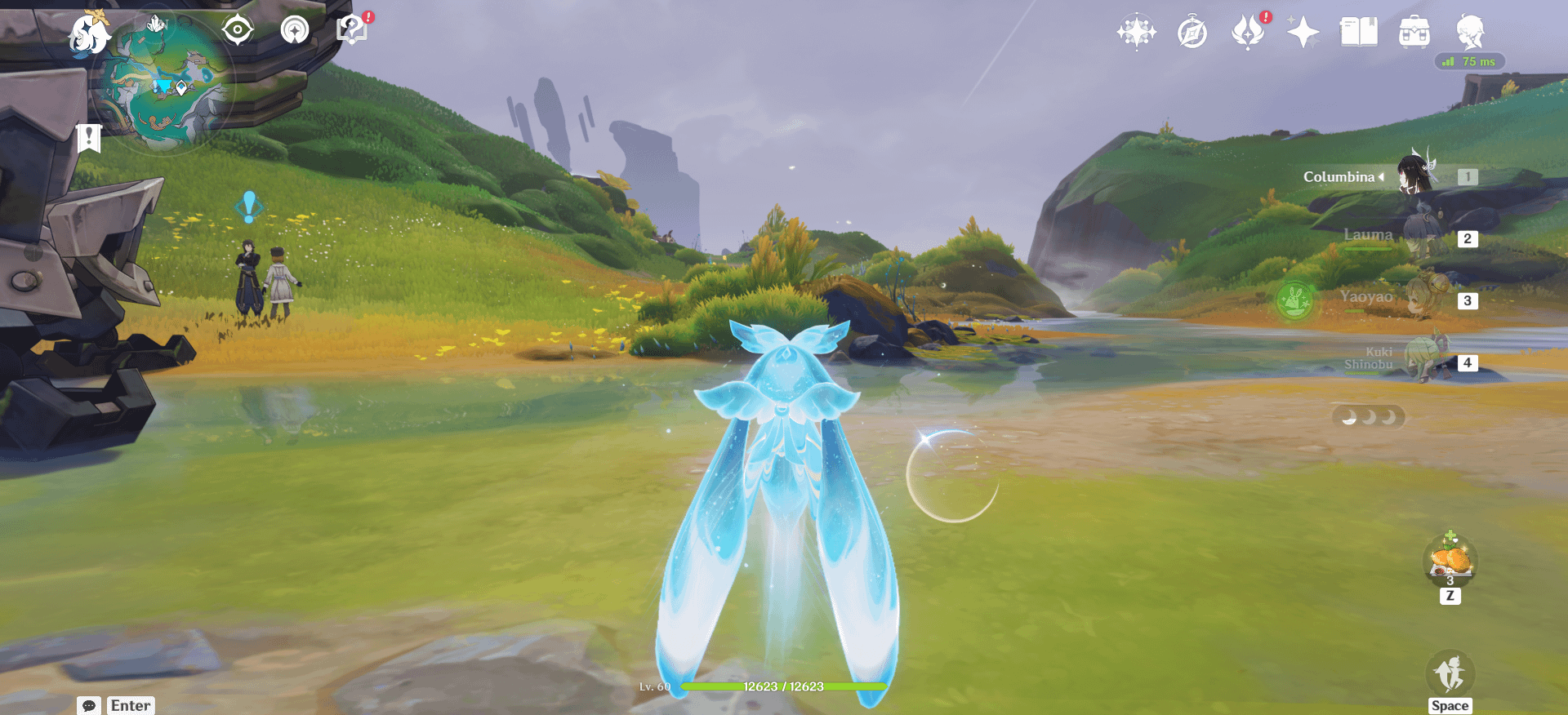 If you turn into a kuuhenki as Columbina, you get lil wings