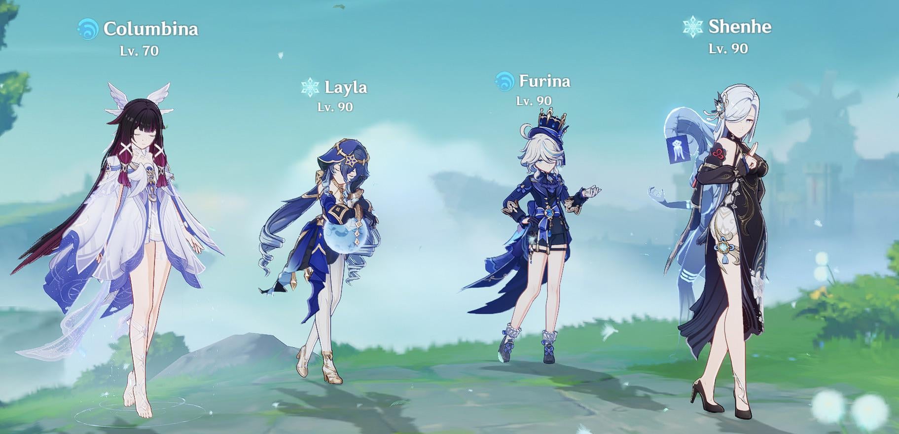 Layla and Columbina main here, I present the most beautiful team ever 😌🌙✨🤍
