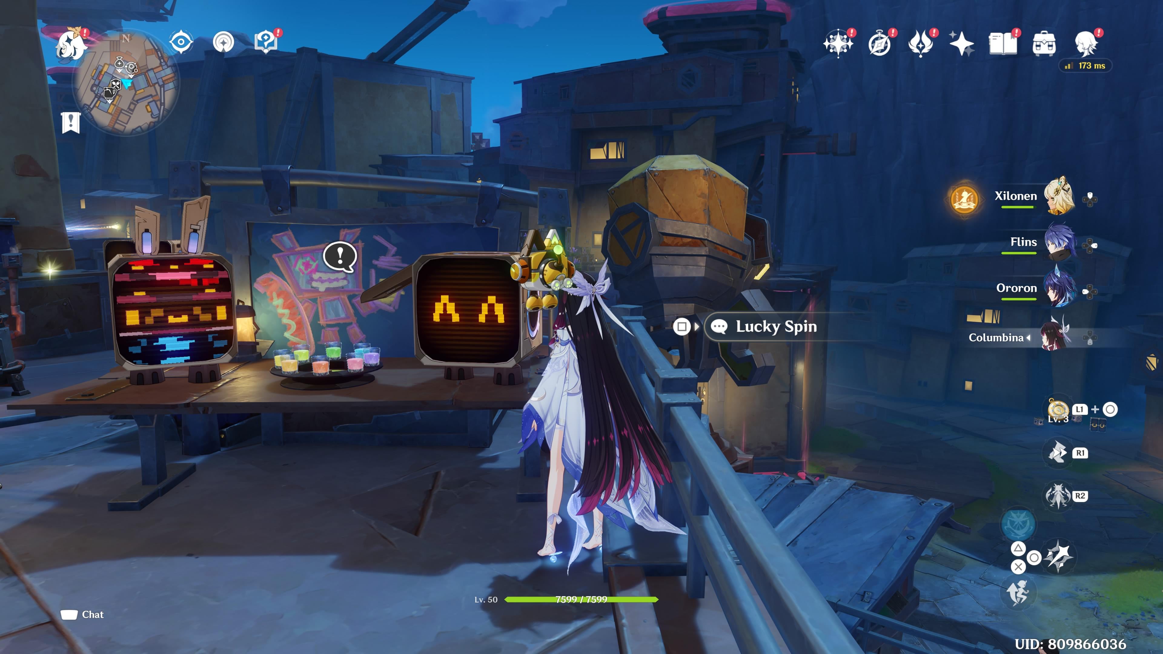 Do the Lucky Spin if you have Columbina!