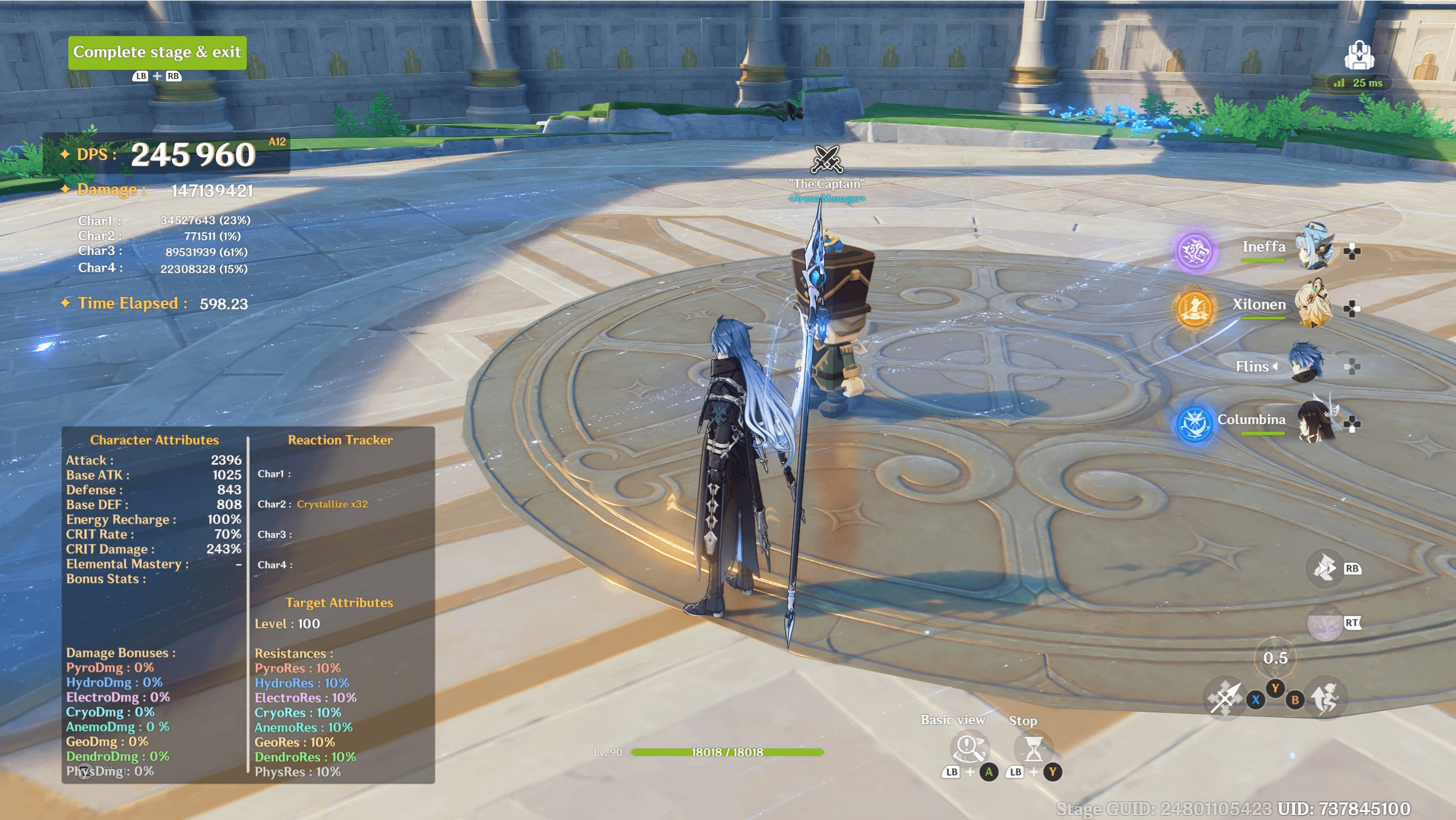 The test Dummy has ~147.139.421 HP