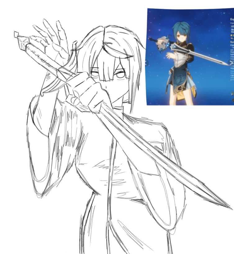 sketch Xingqiu