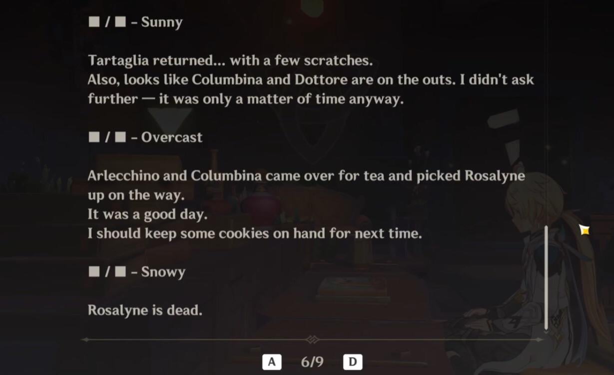 You can find Sandrone’s journal in your Flagship room after the archon quests