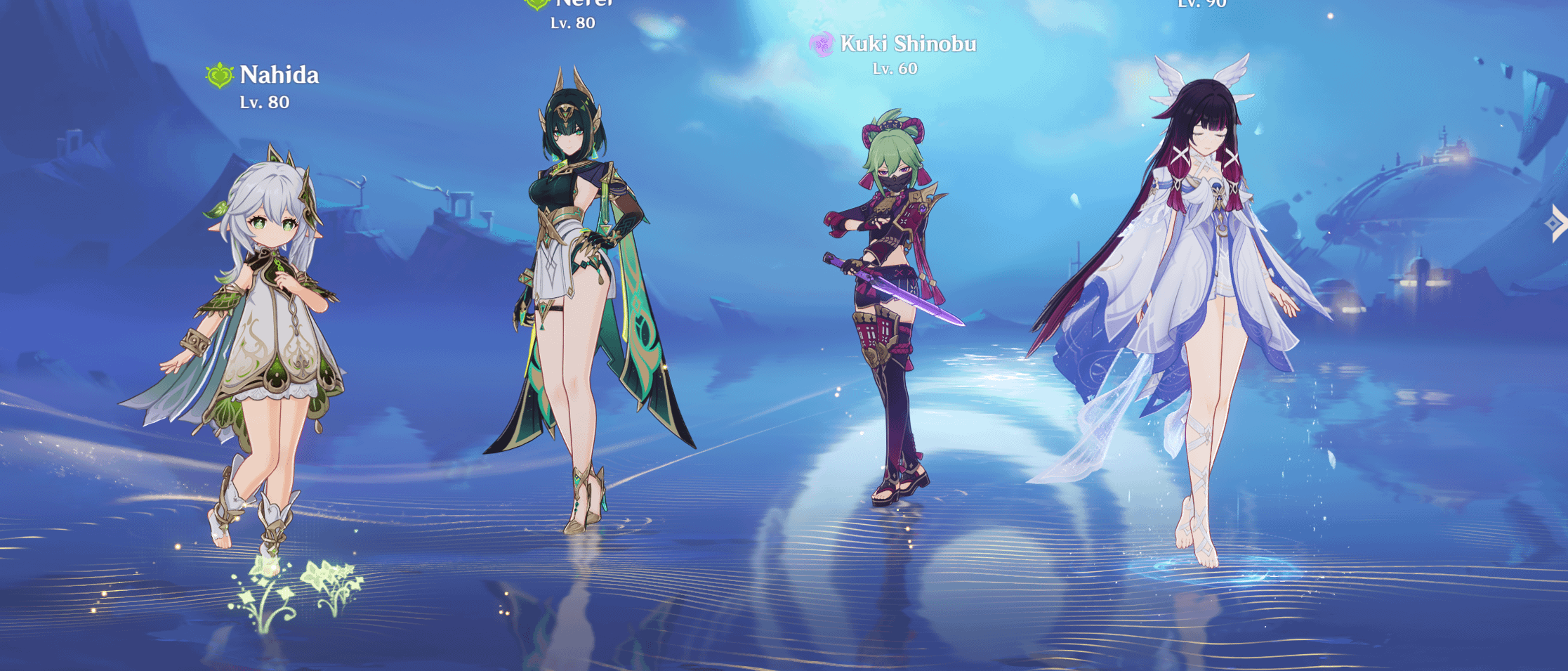 If you form a team in NK, characters have a pulsing circle at their feet, except for floating characters