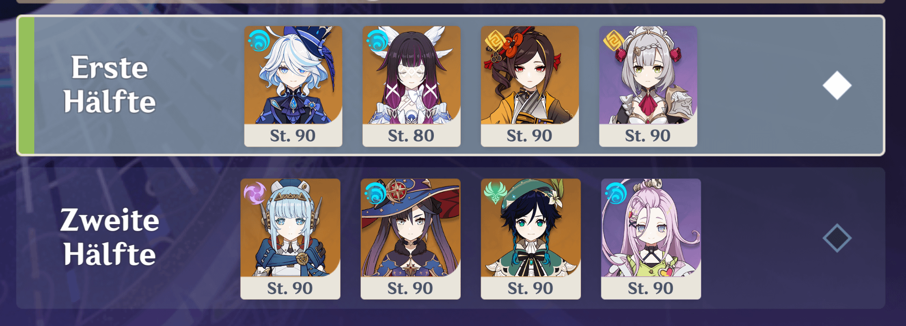 Can we collect fun teams you cleared abyss with?