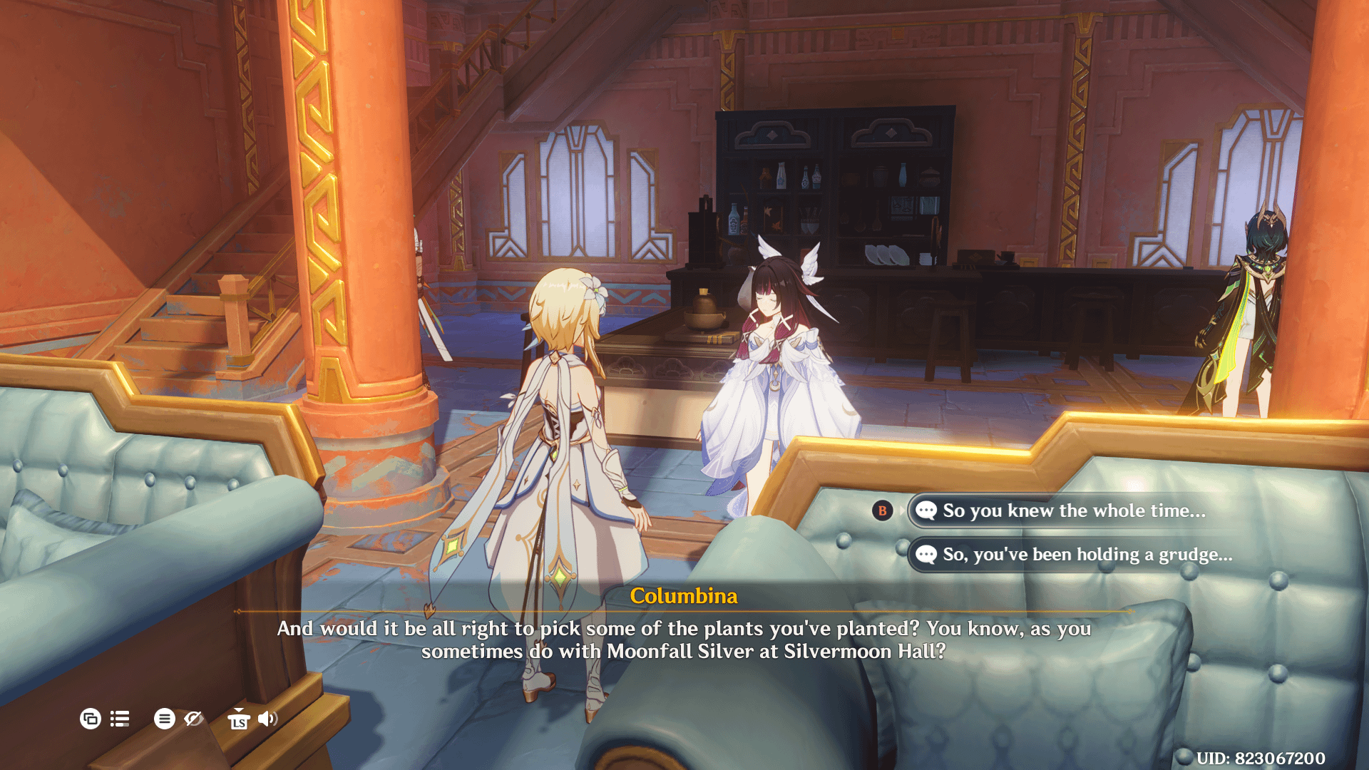 She knows we've been picking up the wrong mats in vain
