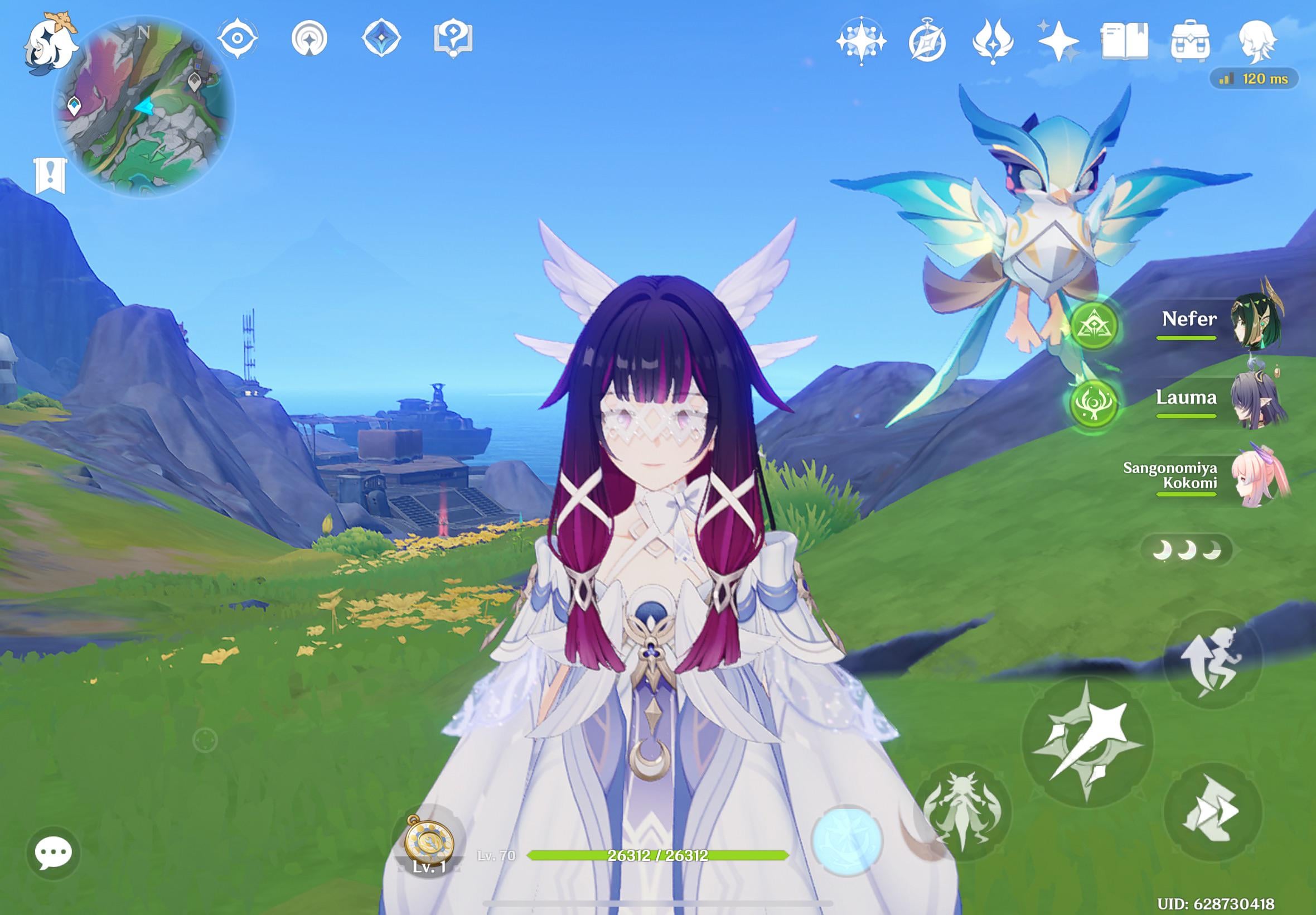 I glitched my Columbina’s eyes open somehow