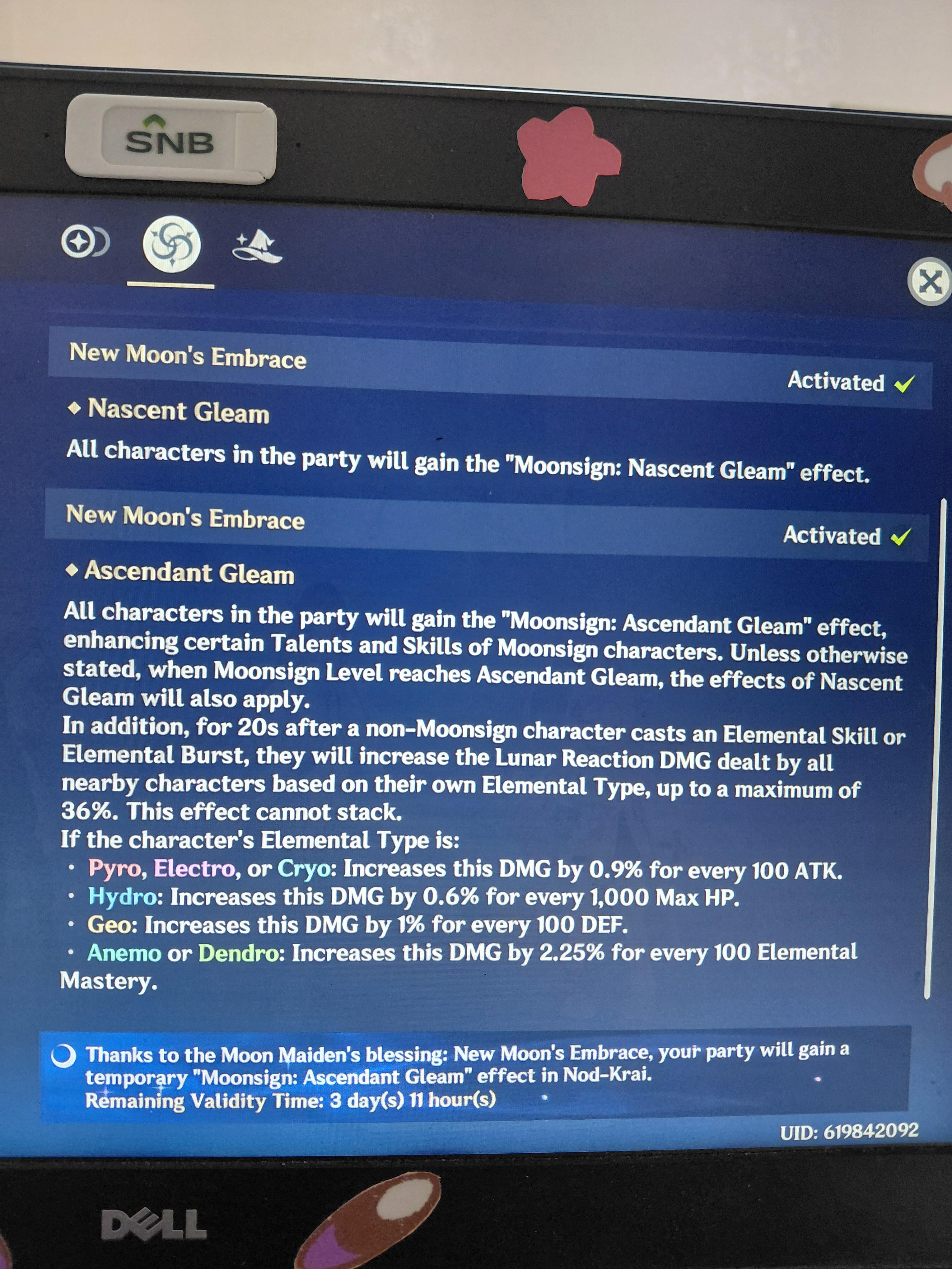 I just got columbina. Can someone explain to me why moonsign resonance is temporary and why 3 days are left specifically? I thought it was permanent.