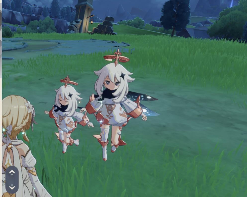 My Paimon glitched now theres two. That’ll be 10,000 primos Hoyo