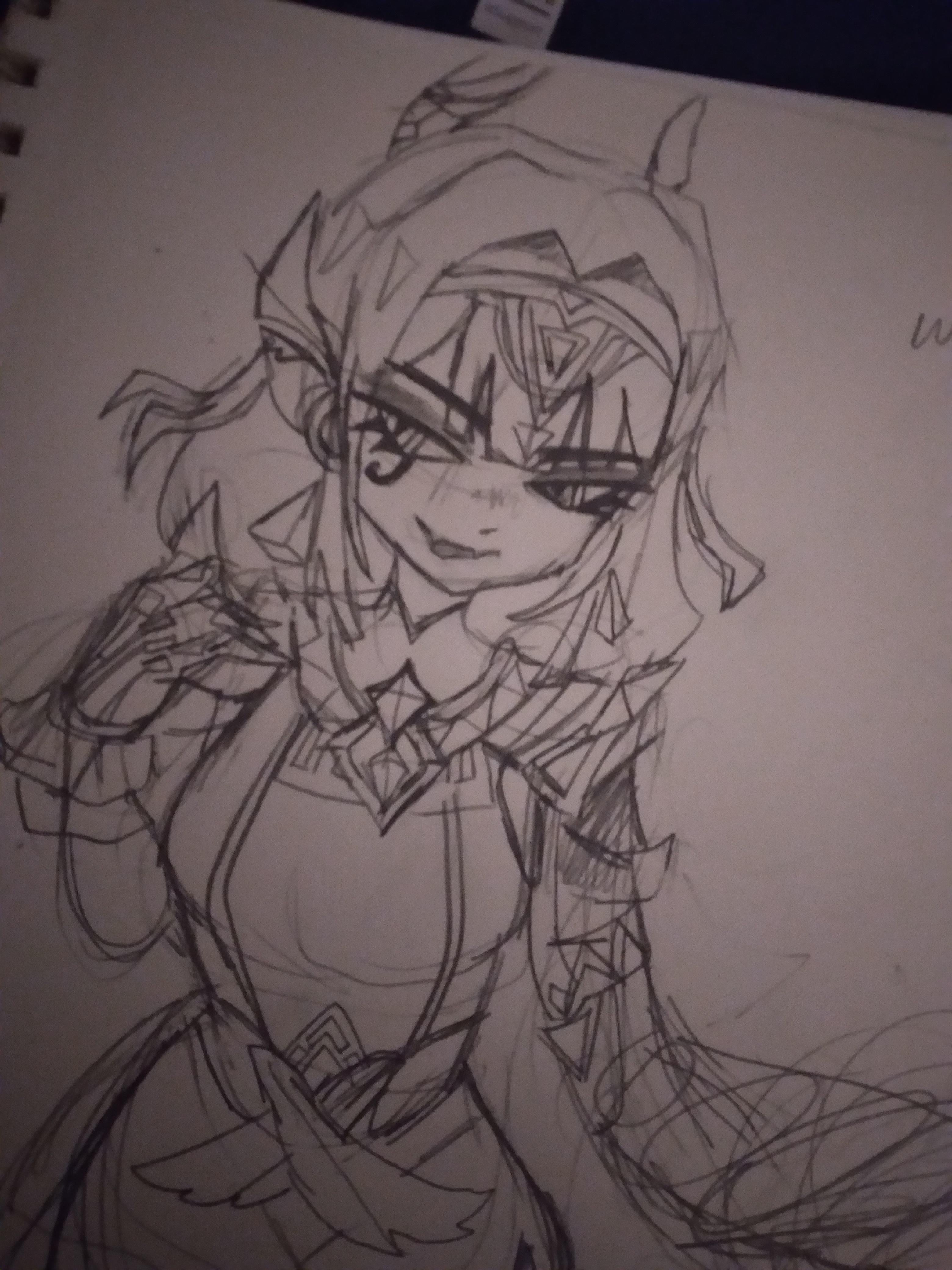 Cutesy little nefer sketch that I gave up on