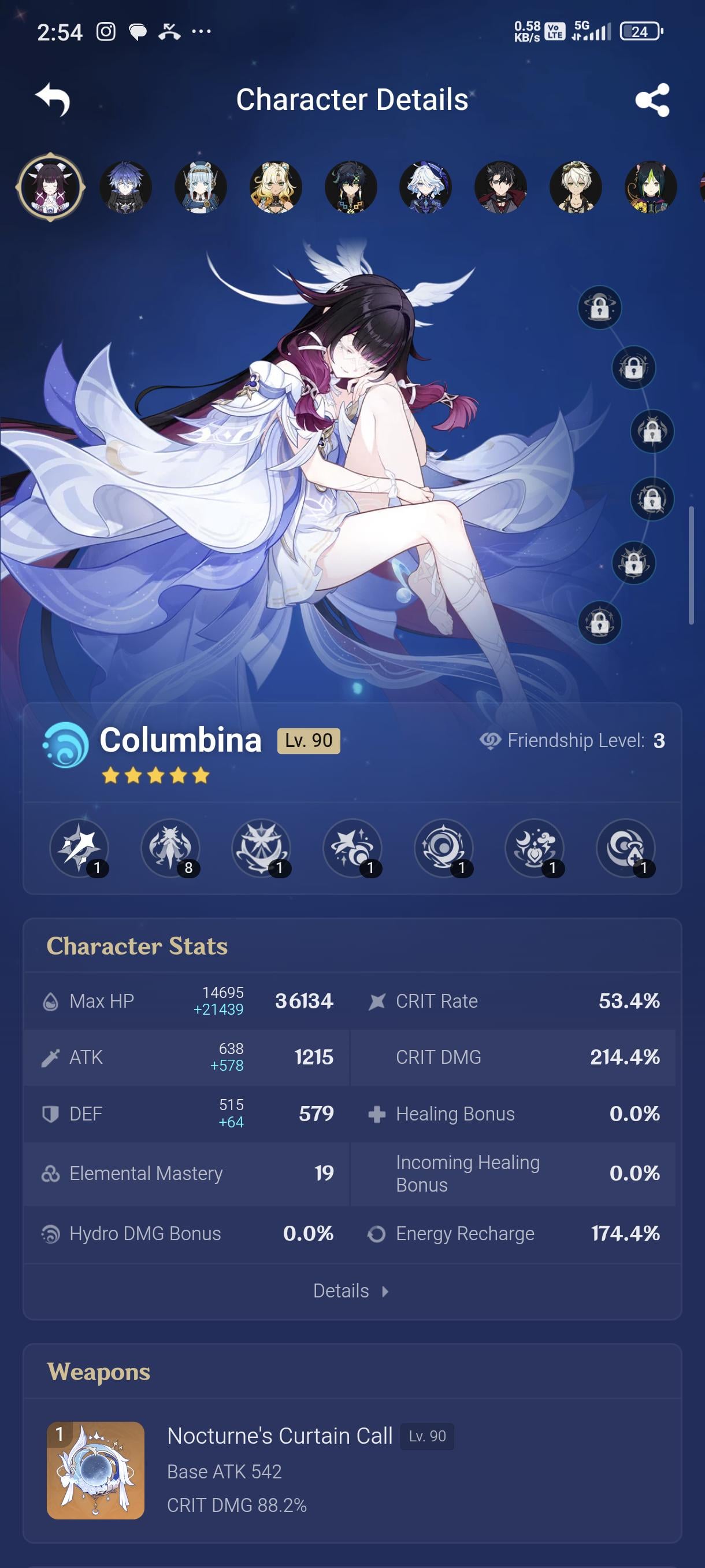 Guys guys, does the Columbina weapon trash as a flins main🙂