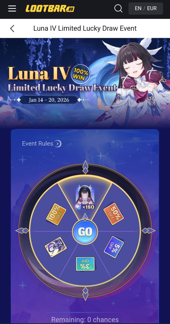 Lootbar Lucky Draw Event