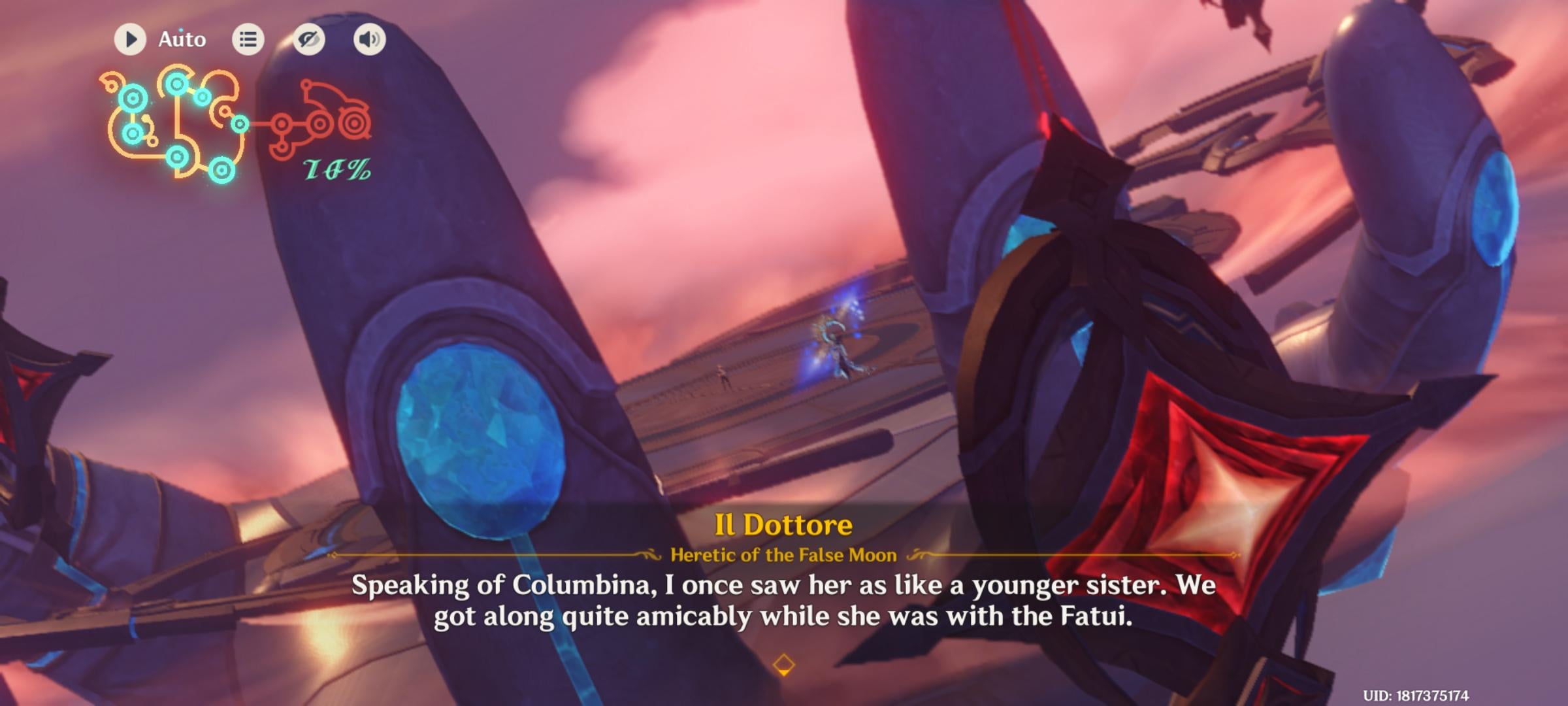 Dottore saw Columbina as sister