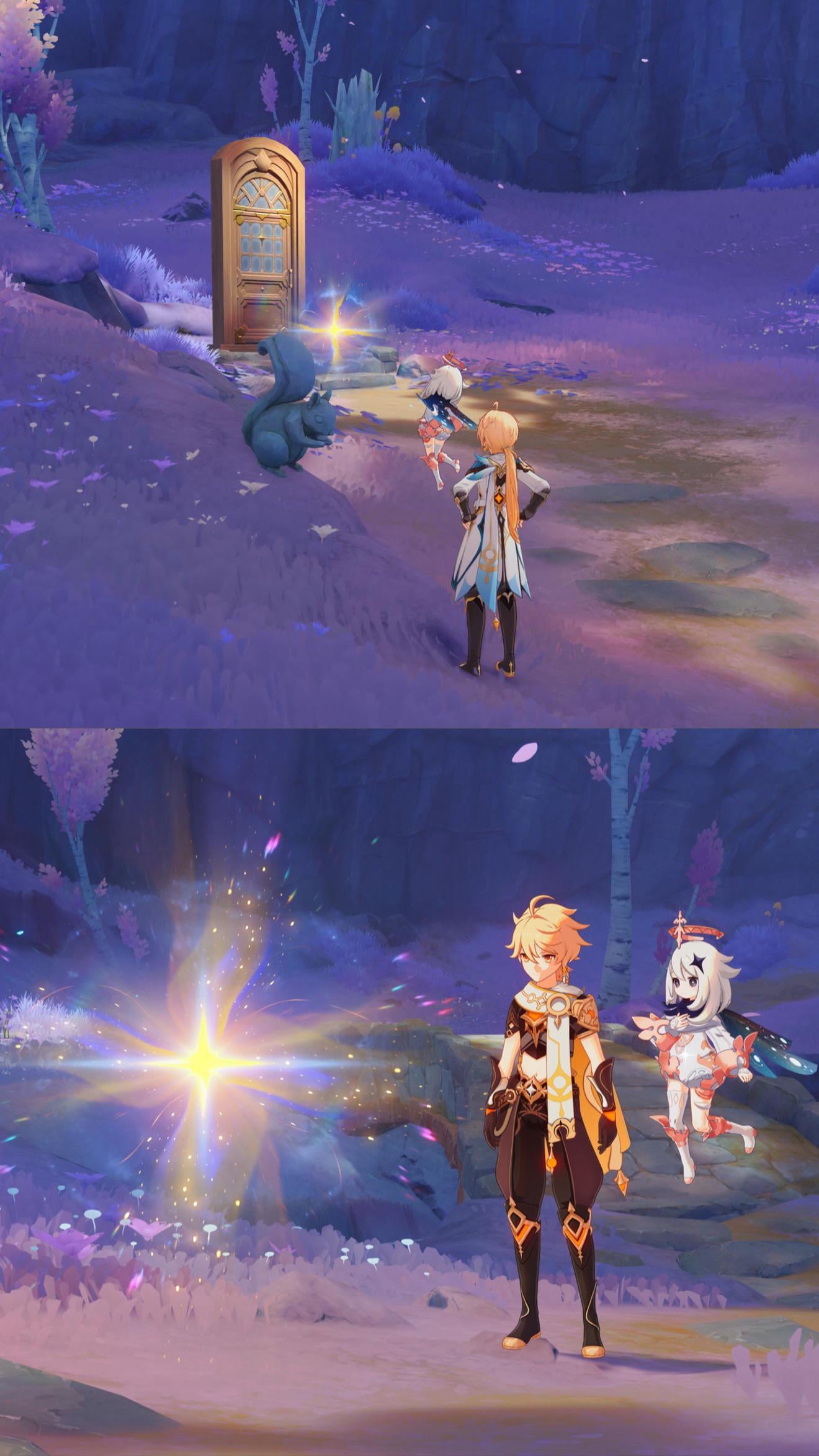 Why does the traveler change his clothes so often? He is in the new and next second in the old one