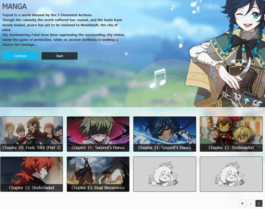Why don't they make more genshin manga? And why they stopped translating the last few chapters of this manga?