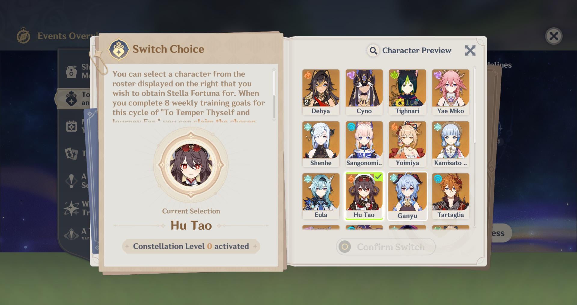 Which characters to pick?