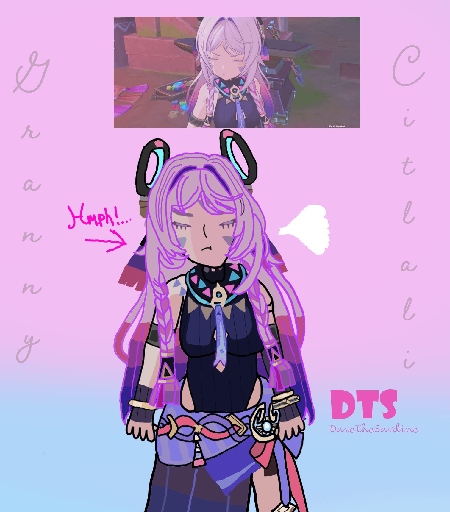 I drew Citlali for her birthday 🩵🩵🩵